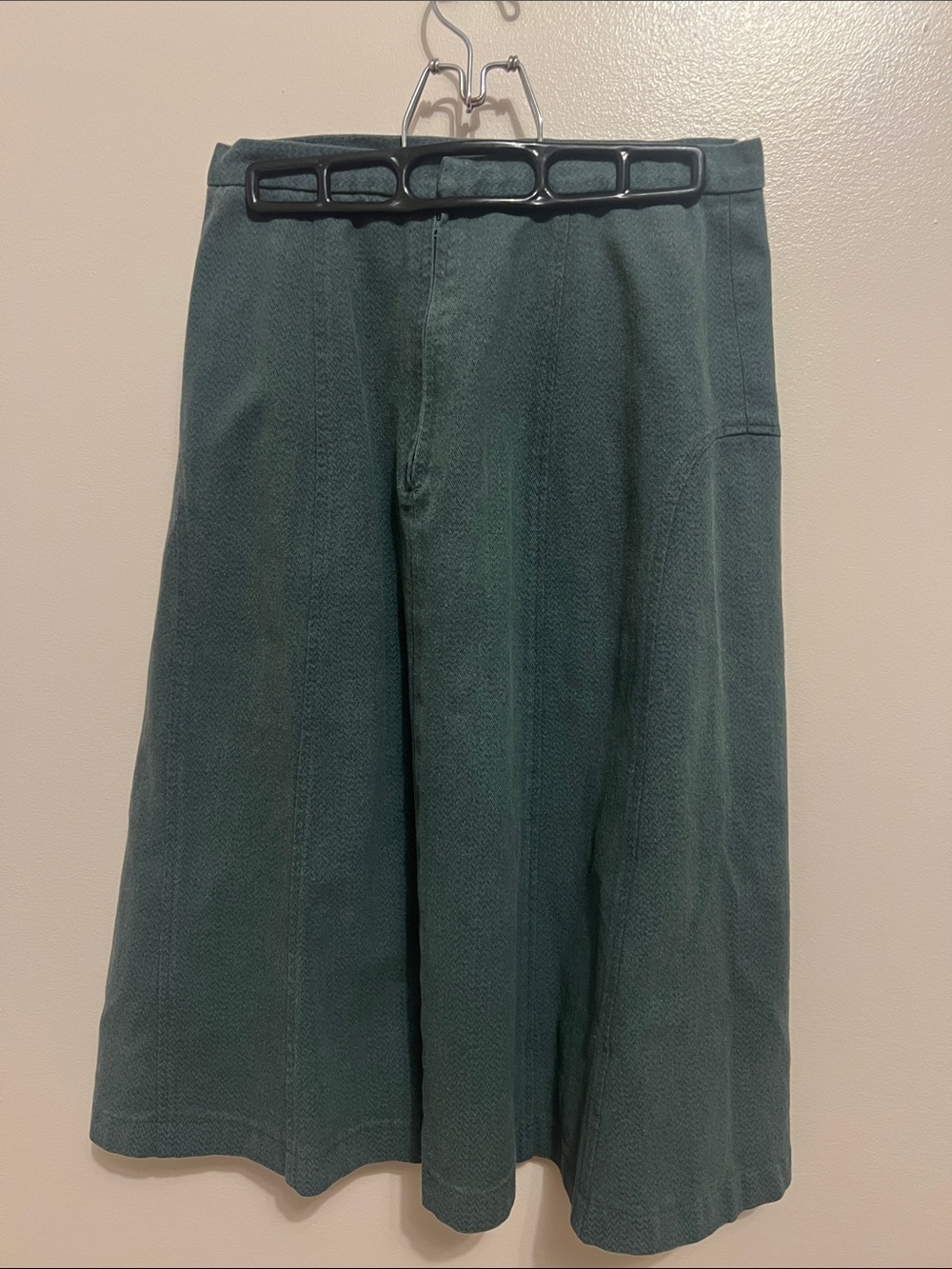 J. Crew Dark Green Midi A-Line Skirt - Picture 2 of 7